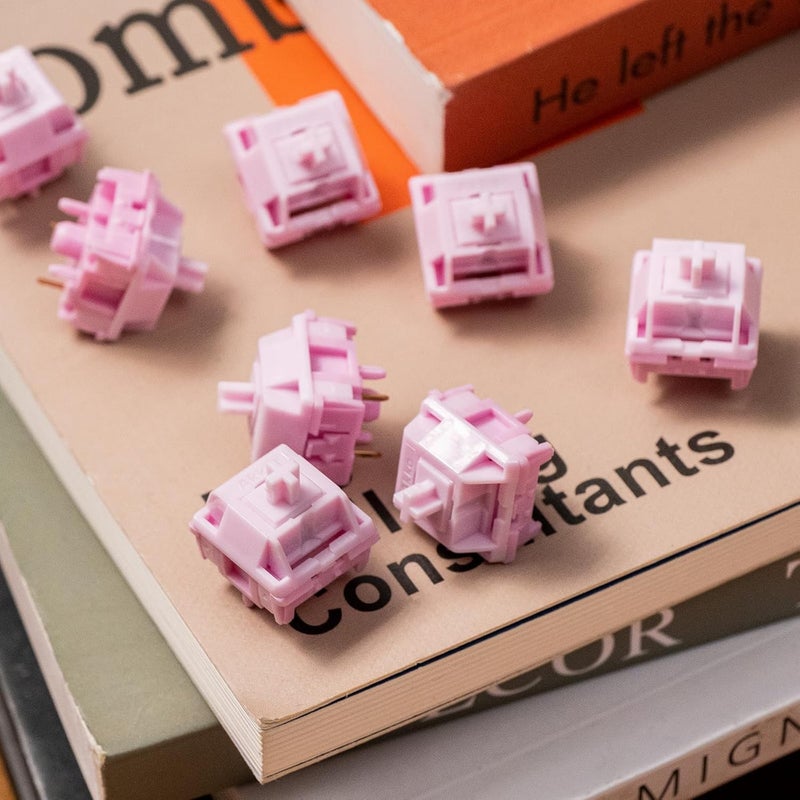 AKKO Stellar Rose Switch for Mechanical Gaming Keyboard, 5-Pin 37gf Linear Pre-Lubed Key Switches Custom Keyboard Switch(45pcs) - Image 5